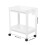 Bathroom Tower Shelf Plastic 2-Layer White with Wheels Storage Organizer 2