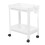 Bathroom Tower Shelf Plastic 2-Layer White with Wheels Storage Organizer 16