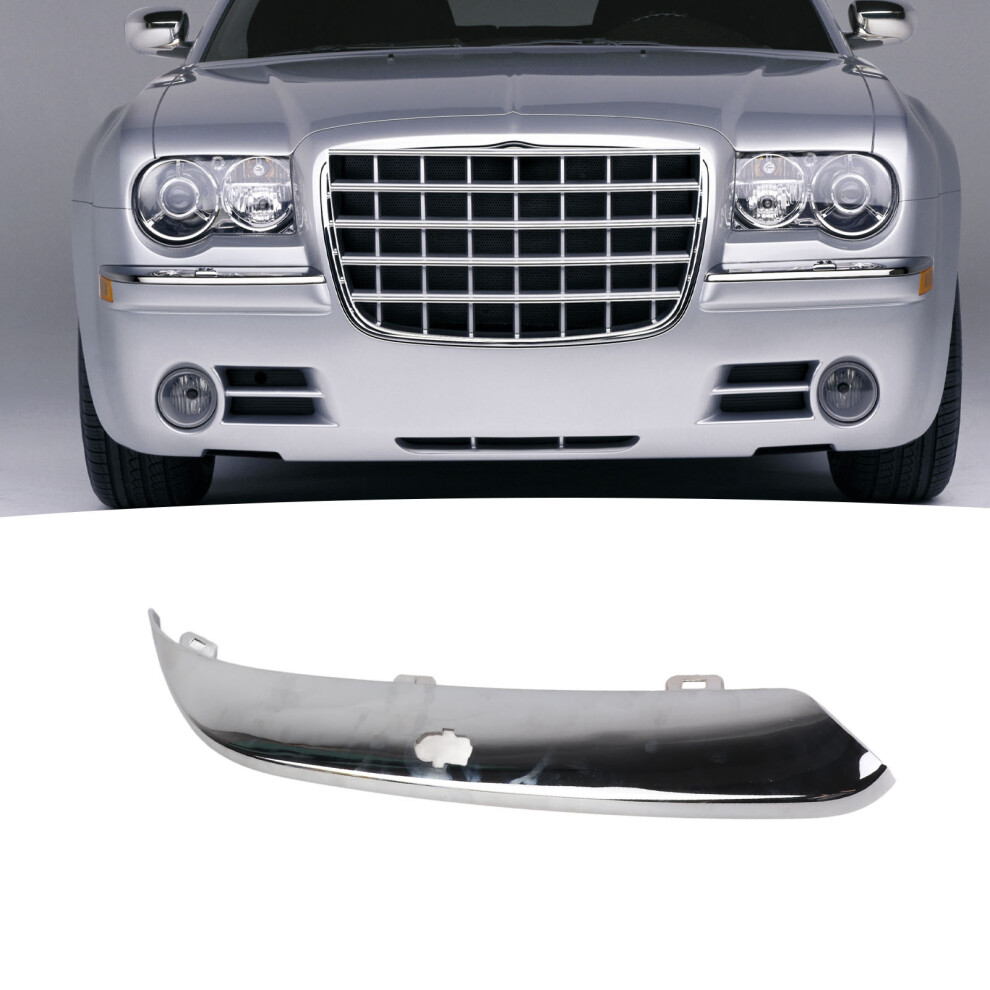 Front Bumper Trim Moulding With Headlight Washer Hole For Jeep 300 2005-2010 4691332024374