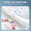 Baby Bath Seat Support Mesh, Slip Proof, Detachable, White 9