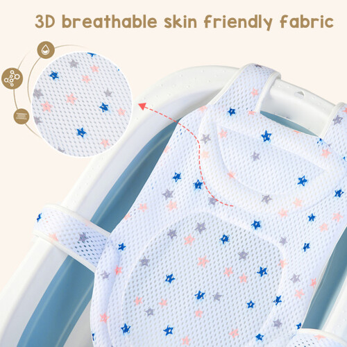 Baby Bath Seat Support Mesh, Slip Proof, Detachable, White 2