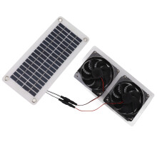 50W Solar Panel Fan Kit for Greenhouse, Shed & Coop, 32x14.5cm