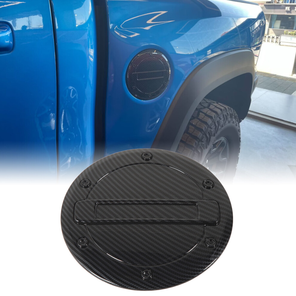 Carbon Fiber Style Abs Fuel Tank Cap For 2023 1500 Pickup Truck 7901332034073