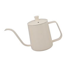 600ml Stainless Steel Pour Over Coffee Kettle with Gooseneck Spout White