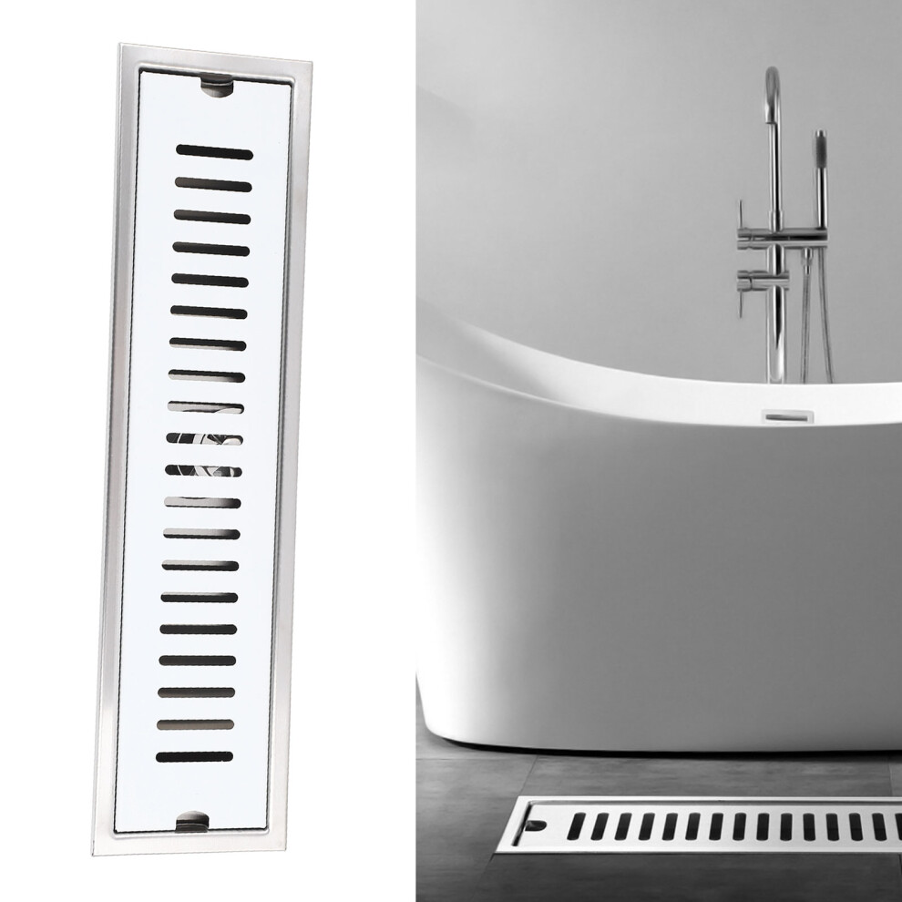 304 Stainless Steel Bathroom Shower Floor Drain 40Cm Rectangular Grid 7891332039829