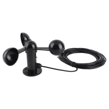 Wind Speed Anemometer Sensor with 8M Waterproof Cable 3 Cups Anti-Interference