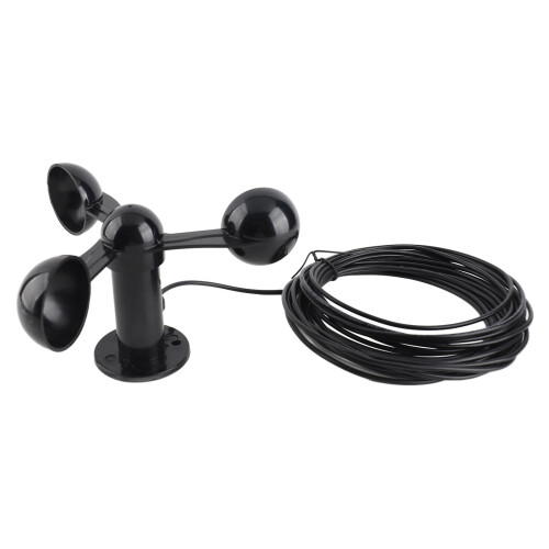 Wind Speed Anemometer Sensor with 8M Waterproof Cable 3 Cups Anti-Interference 1