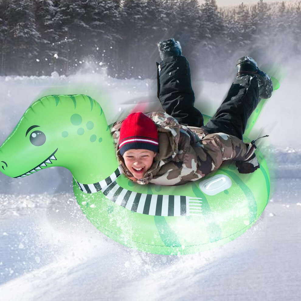 48in Heavy-Duty Snow Sled with Double Handles: Perfect Winter Fun Toy