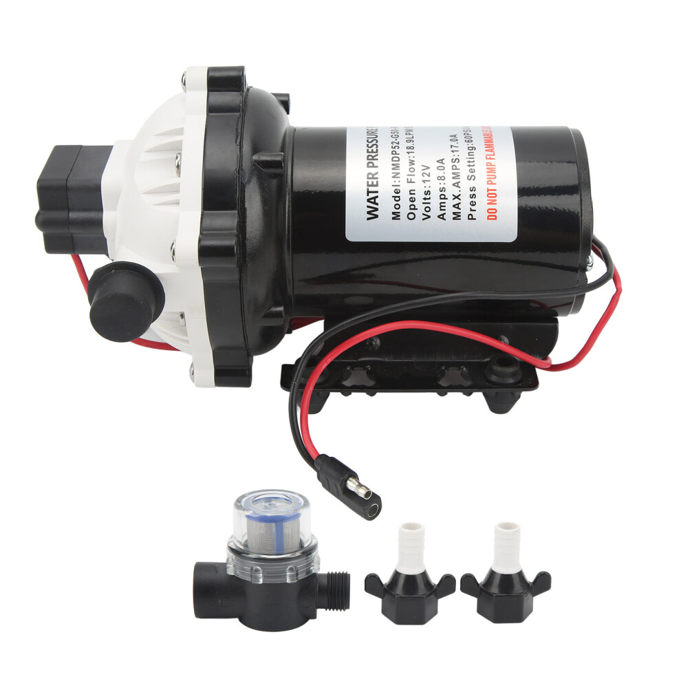 Self Priming Diaphragm Pump 12Vdc 18.9Lpm 5.0Gpm 9121376149368