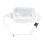 Waterproof Clear PVC Sling Bag Large Capacity Adjustable Strap White 12