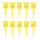 10 PCS Rain Gauge with Numbers Yellow ABS 1.5in 2