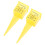 10 PCS Rain Gauge with Numbers Yellow ABS 1.5in 12