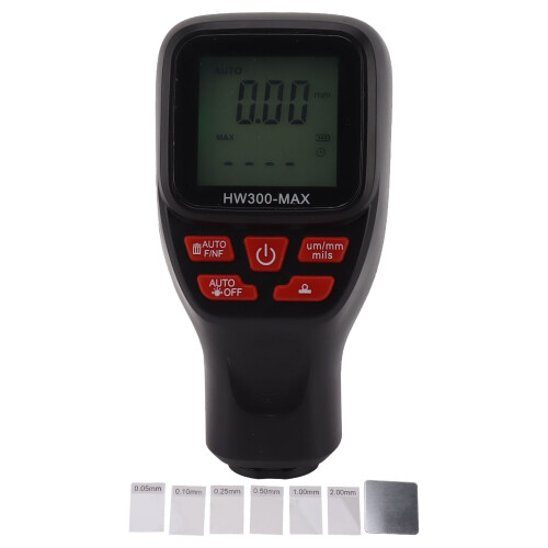Tragbare Lackdickenmessgerät, 0-2000 µm, automatisches Abschalten, schwarz 2