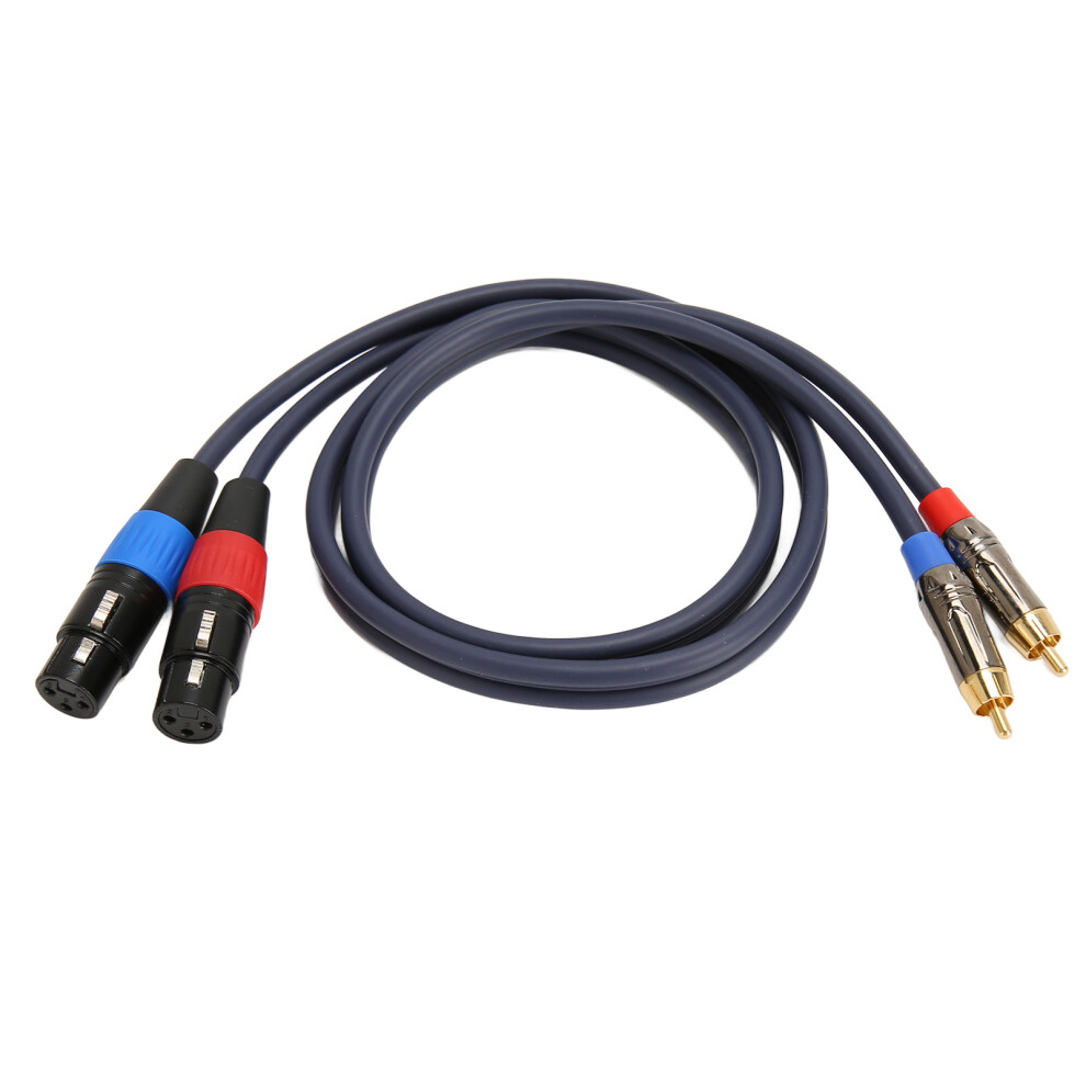 24K Plated Dual Xlr To Rca Cable 1M 2 Xlr Female To 2 Rca Male Hifi Gold 8101332045683