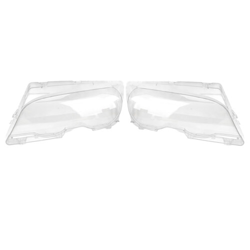 Pair Clear Headlight Lens Covers for E46 2DR 1999-2003 & M3 2001-2006 1