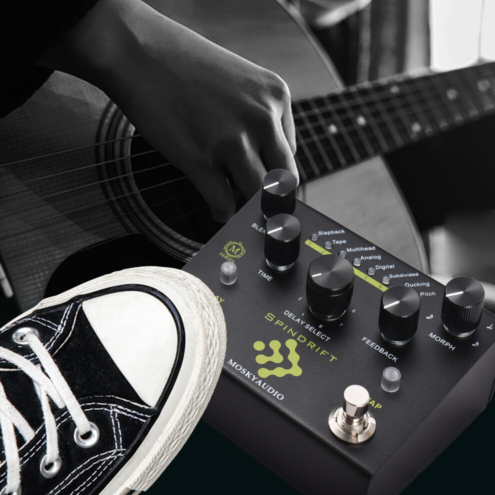Digital Delay Effect Pedal with TAP, 8 Modes, Compact, 120*95*43mm