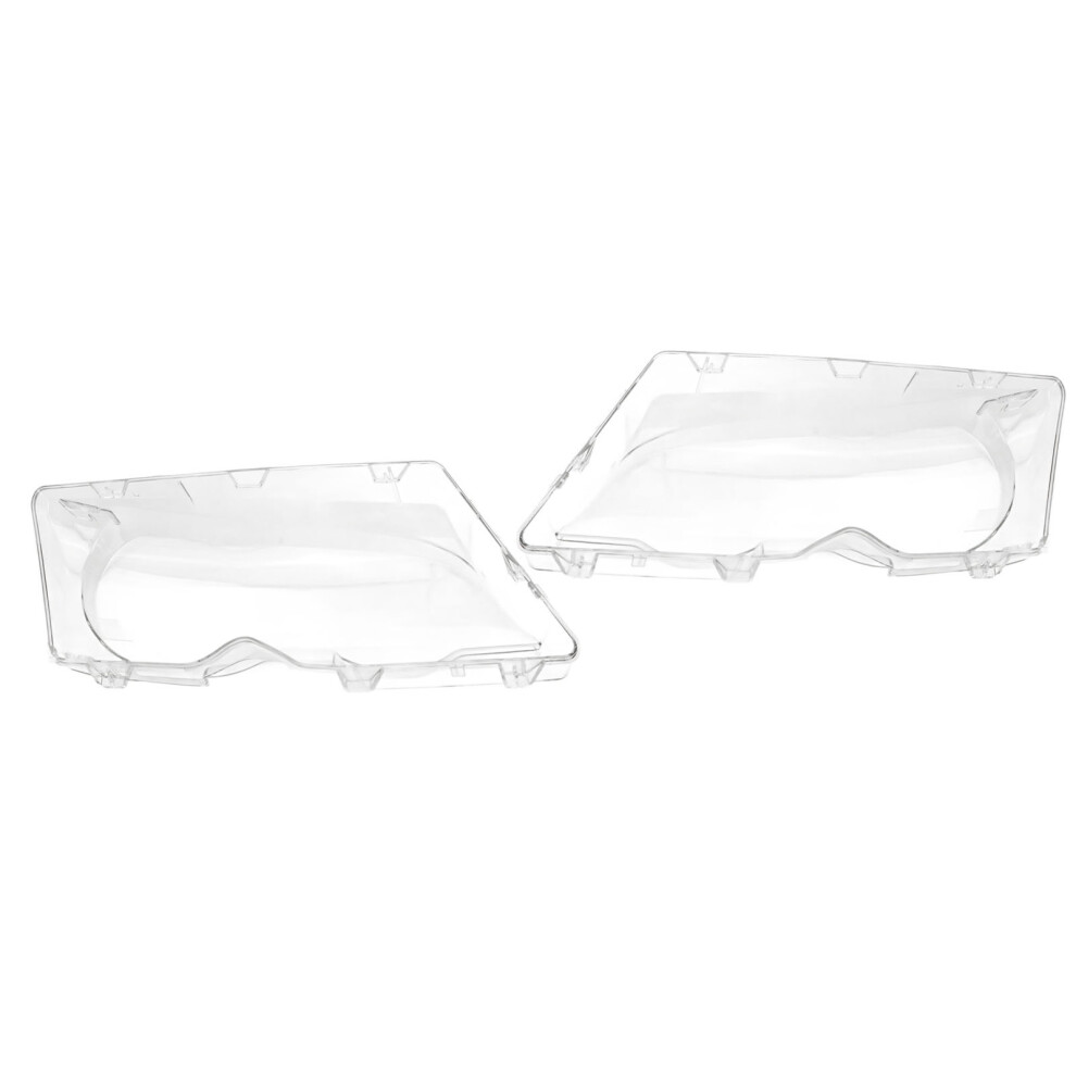 Pair Clear Headlight Lens Covers for E46 2DR 1999-2003 & M3 2001-2006
