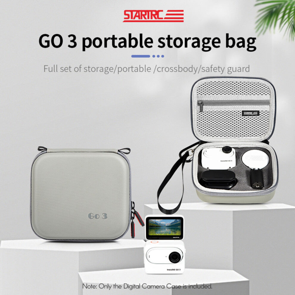Portable Camera Case For Insta360 Go3, Waterproof & Drop-Resistant Grey 9431332048476