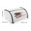 Small Drum Shaped Iron Bread Box, White, 1060g 2