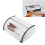 Small Drum Shaped Iron Bread Box, White, 1060g 1
