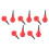 10PCS Nylon Safety Arrow Tips for Archery Hunting Practice, Red 16