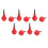 10PCS Nylon Safety Arrow Tips for Archery Hunting Practice, Red 1