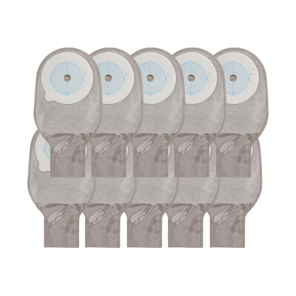 10pcs Hydrocolloid Colostomy Bags with Activated Charcoal Filter, Clip Closure
