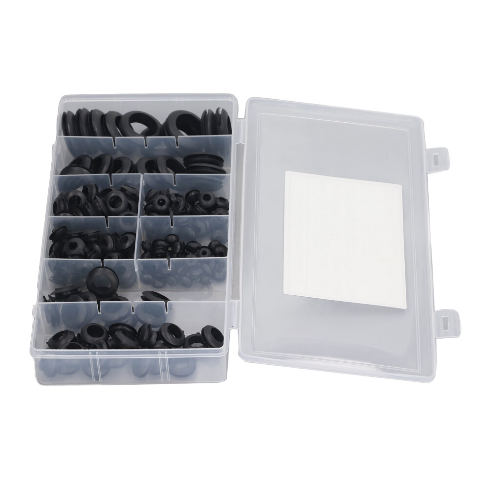 Assortment Of 200 Rubber Grommets - Durable Eyelet Rings & Gaskets 6941332055471