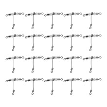 20pcs T Shape Luminous Fishing Swivel 3 Way