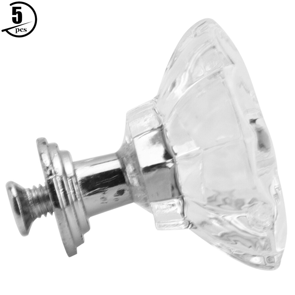 5Pcs Acrylic Cabinet Door Knobs European Style 9121376151507