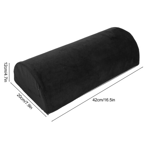 Half Moon Pillow Black Memory Foam Leg Elevation 1
