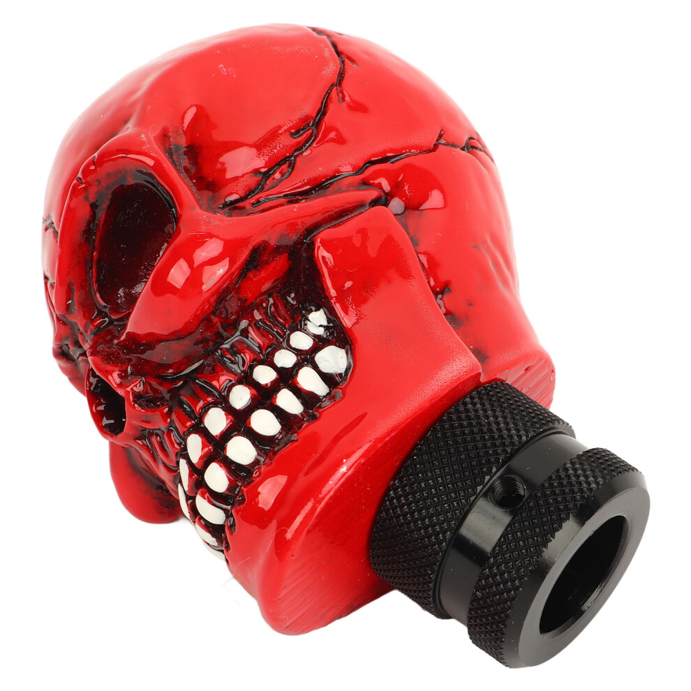 Skull Gear Shift Knob: Durable Resin For Manual Transmission Cars Red 4681332062377