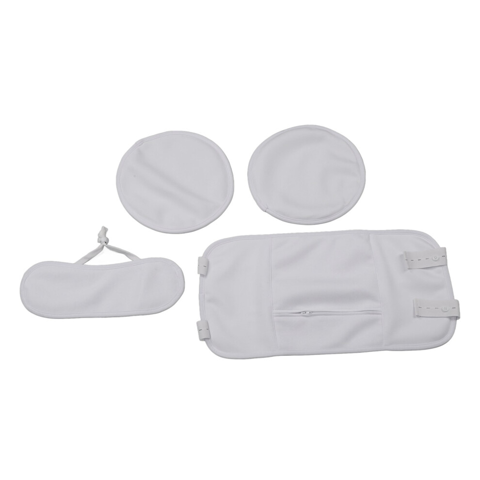 White Reusable Castor Oil Pack Kit For Waist, Neck, Thyroid, Anti-Leak,