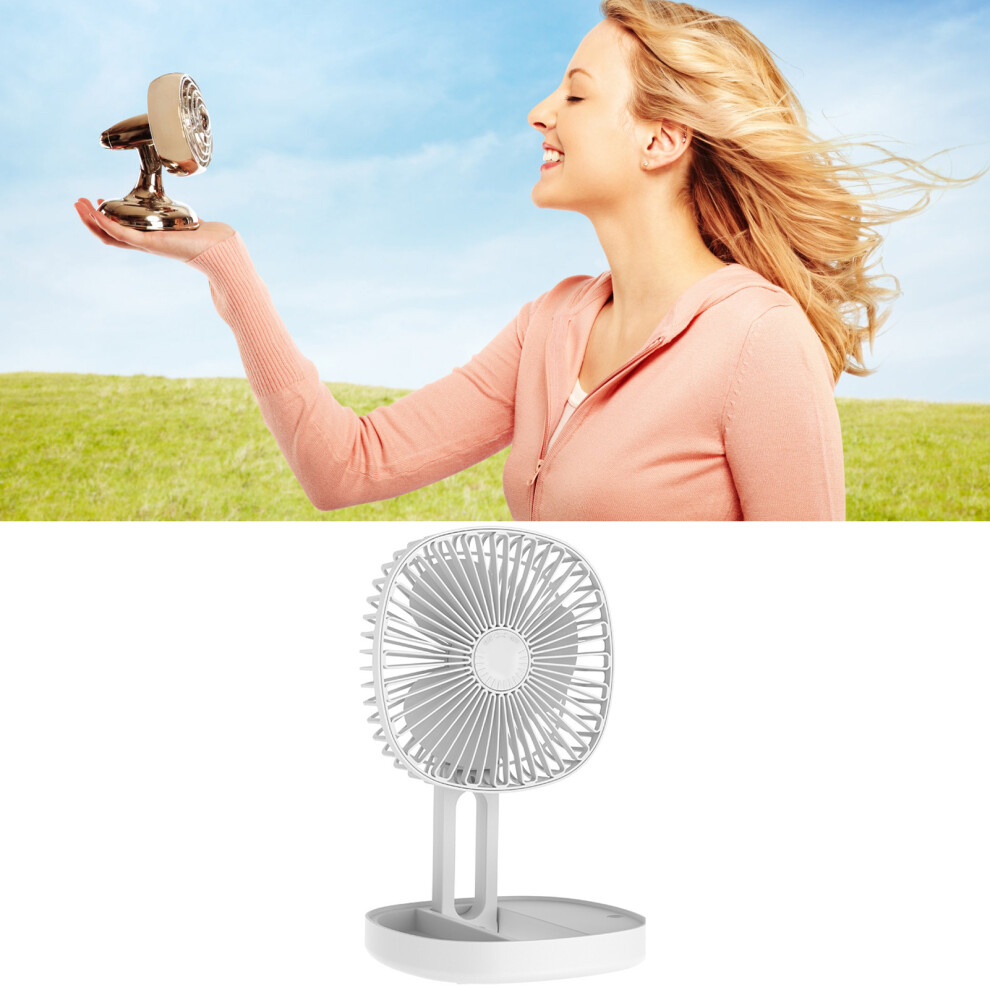 Portable Wall Mount Mini Electric Desk Fan USB Rechargeable White 486g-image-OPC-PJB7YF5-NEW