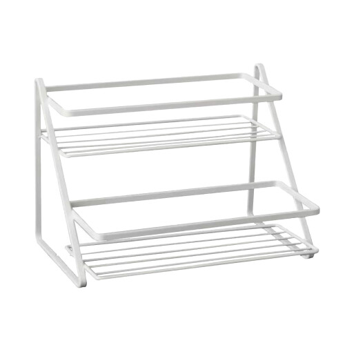 2-Tier Countertop Storage Rack, Iron Wire, White