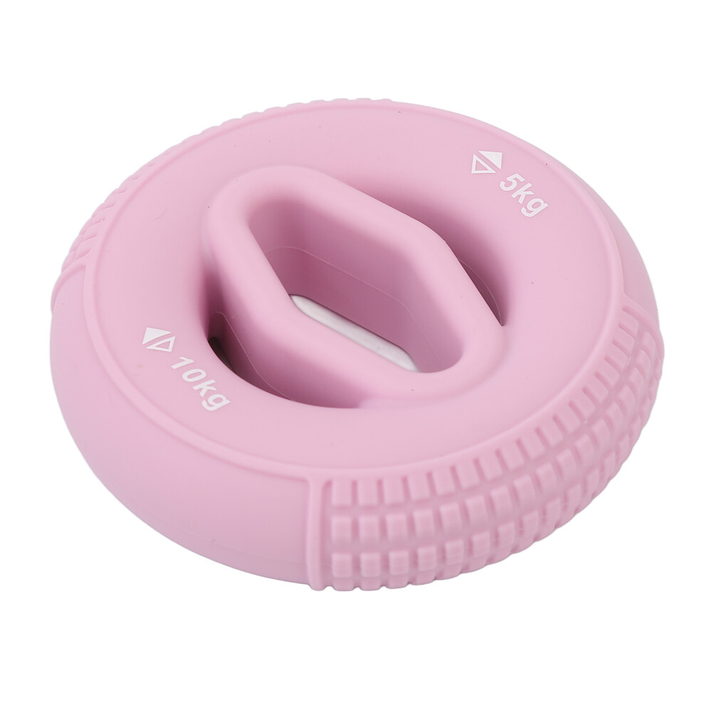 Pink Silicone Hand Grip Strengthener Ring 5-10Kg Workout Forearm Squeezer