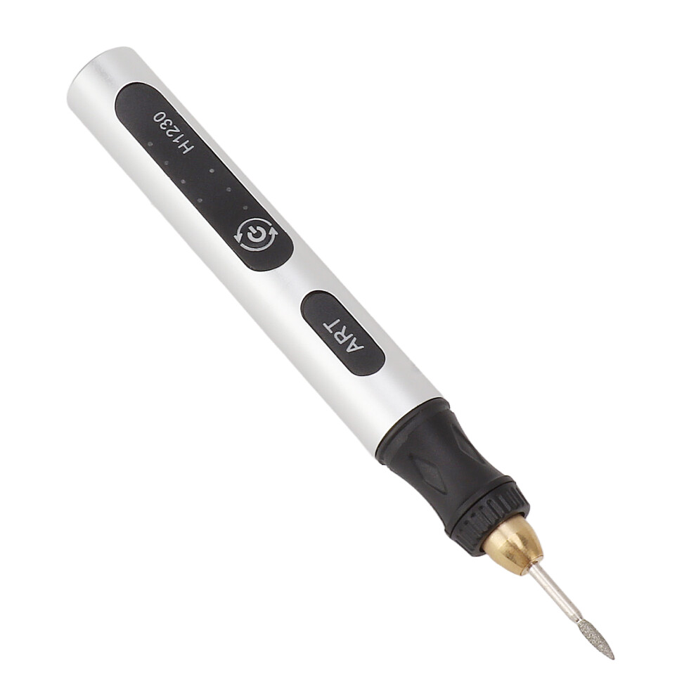 Portable Electric Engraving Tool Cordless Rotary Pen 4.2V 300Mah Silver 4981332069896