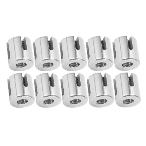 10Pcs Cross Cable Clamp M8 3mm / 0.12in Stainless