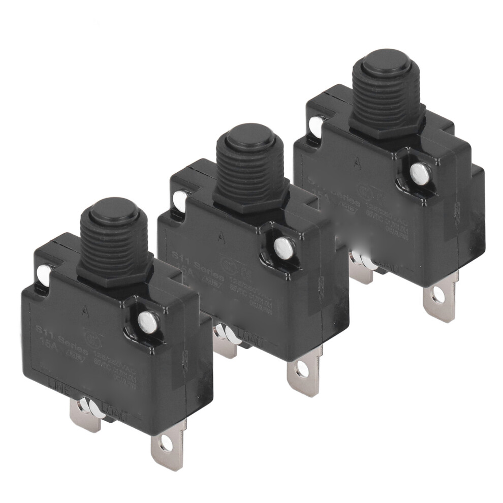 Automatic 15A Thermal Circuit Breaker Reset Relay Fuse 125/250Vac 4621332075793