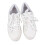 PU Leather Lace-Up Sneakers Thick Sole White 36 11