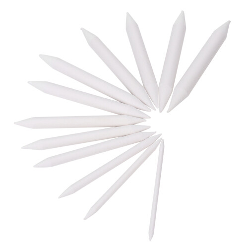 12 Pcs White Paper Pen Blending Stumps Sketch Rub 1