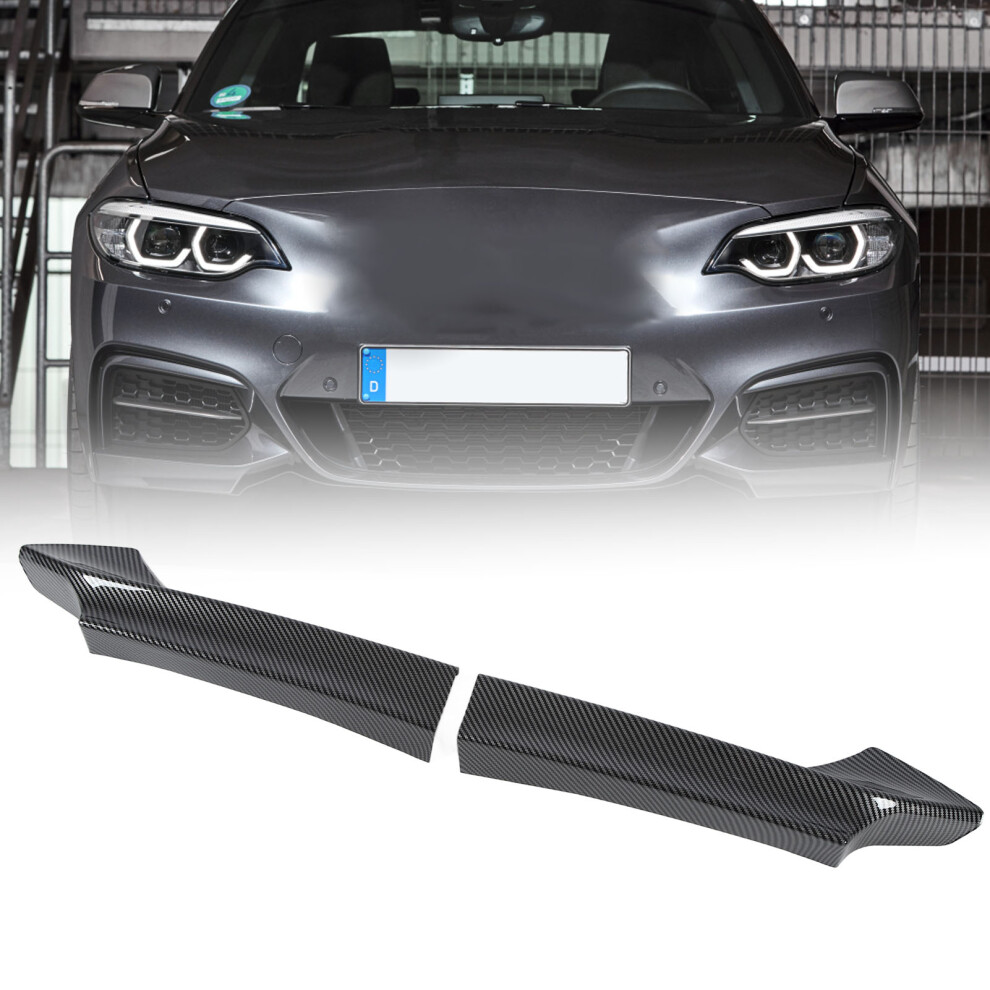 Front Bumper Lip Splitter Cover For 2 Series F22 F23 M Sport Abs Carbon Fiber Style 9371332079448