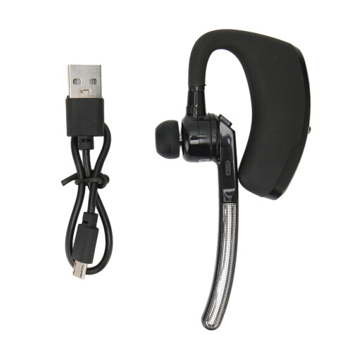 Black Bluetooth Earpiece 90mAh Noise Canceling Hands-Free Microphone 1