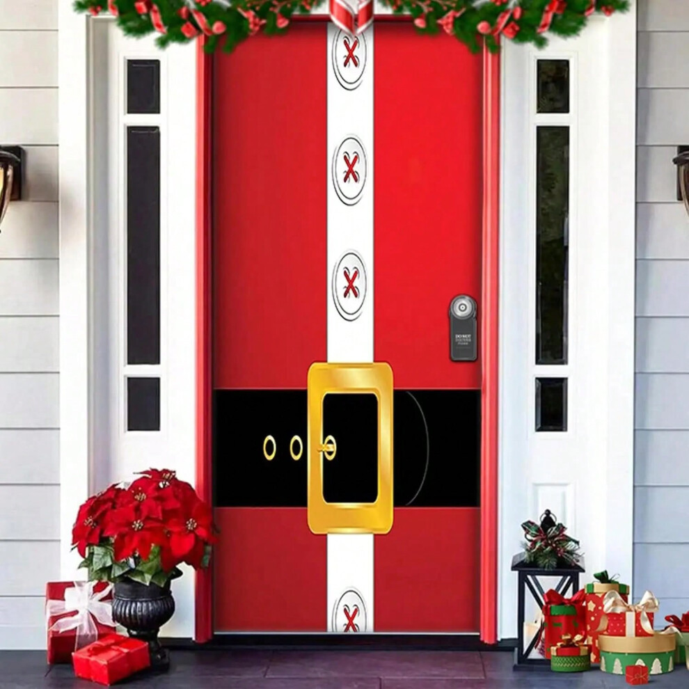 (12, L) Christmas front door decoration Christmas elastic fabric door frame Christmas elastic door frame-image-OPC-PJB82KR-NEW