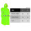 Hooded Rain Poncho 70L Backpack M/XL Orange/Green 2