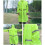 Hooded Rain Poncho 70L Backpack M/XL Orange/Green 7