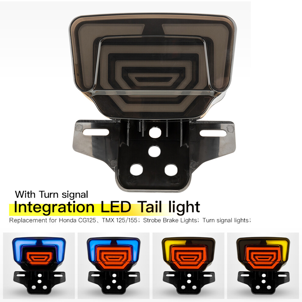 Motorcycle Tail With Dynamic Breath & Strobe For Tmx125/155, Cg125 Light 6941332085171