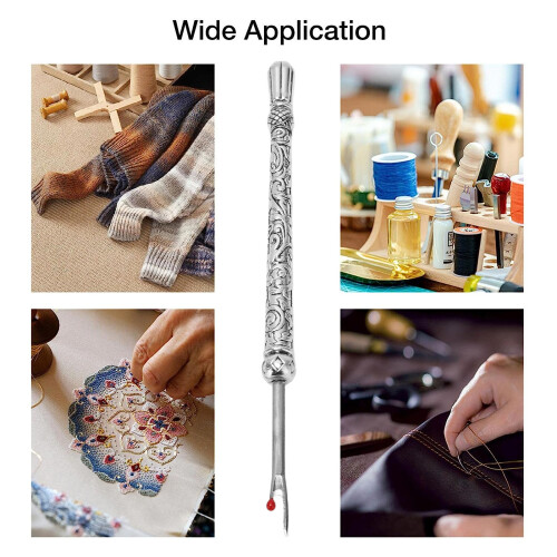 Retro Seam Ripper Alloy Silver Multifunction Sewing Thread Cutter 2