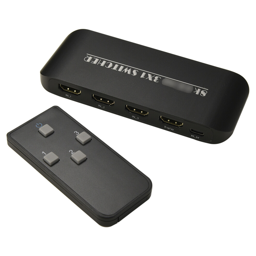 8K 3-Port Hdmi Switcher 8X60hz+120Hz Support Ir Remote 135G 9421332085243