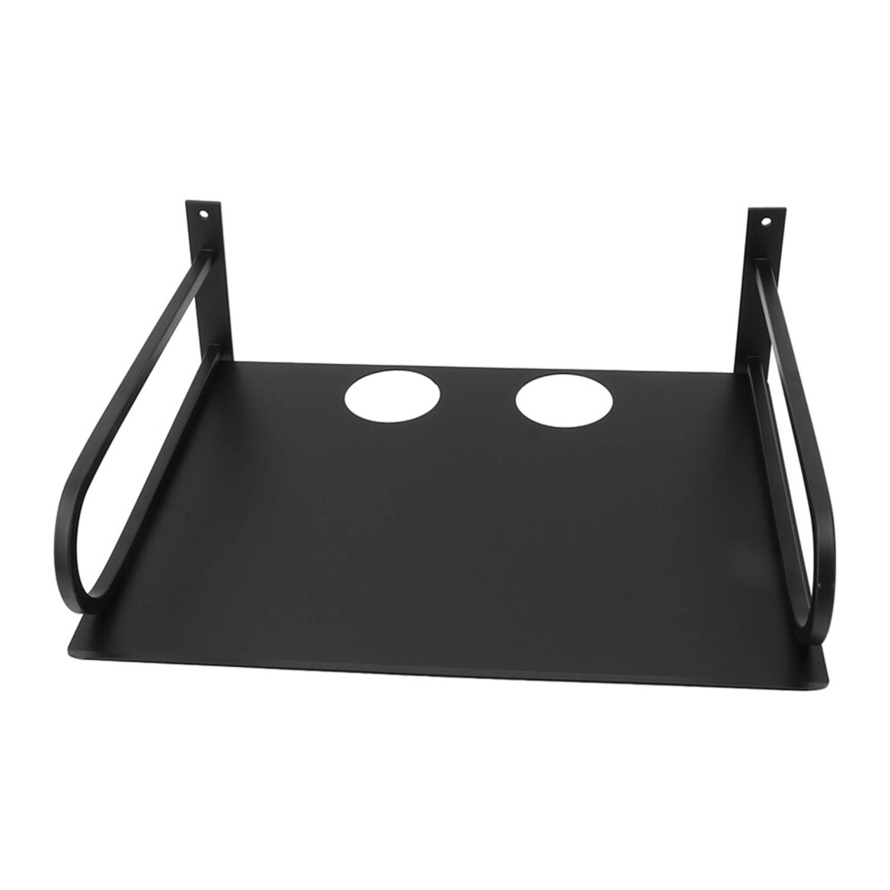 Aluminum Wall Mount Shelf For Projector Router Tv Box Dvd Player Cable Black 4671332096526